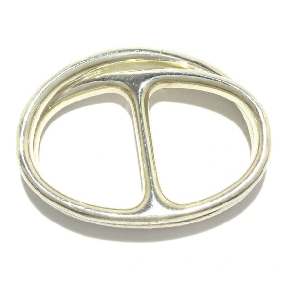 Auth HERMES Double Ring Chaine d'Ancre Punk - Silver 2******** Ring - Picture 3 of 7